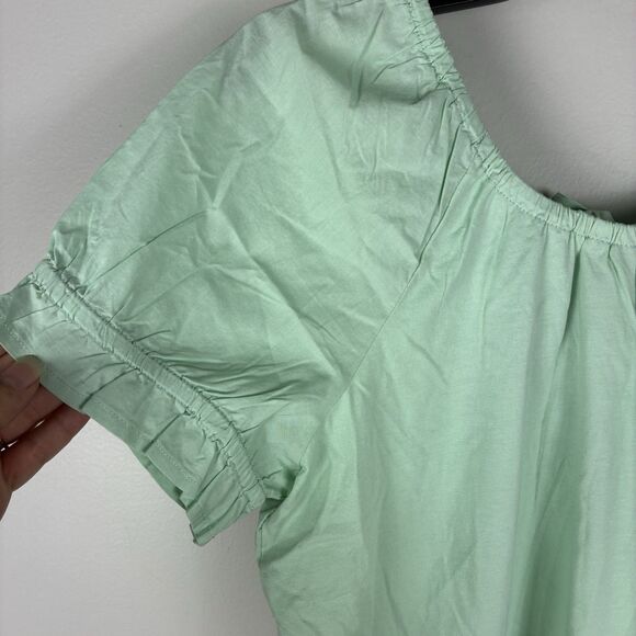 J Crew Tie Back Top Tee Sz XS Mint Green Cotton NWT Coquette Casual - Picture 4 of 7